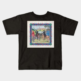 Medieval Illumination - Knights Battling Kids T-Shirt